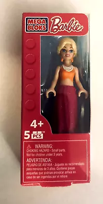 Mega Bloks Barbie Collectible Mini Figure Doll 2.25” Toy Blonde BOHO Eveningwear • $9.99