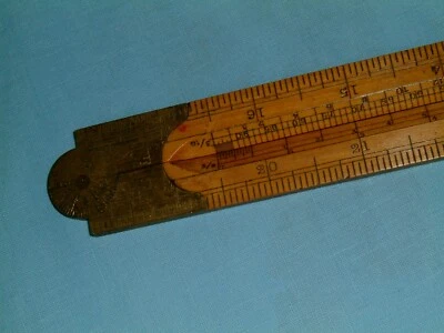 $37.59 • Buy RARE RABONE No 1119 36  ARCHITECTS Internal Bevel Protractor Joint BOXWWOD RULE