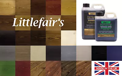 Littlefair's Indoor & Outdoor Wood Stain Water Based - Light & Dark Finishes • £4.95