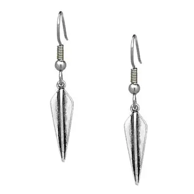 Silver Dagger Dangle Earrings Spike Shape Stainless Steel Earring Wires • $24.99