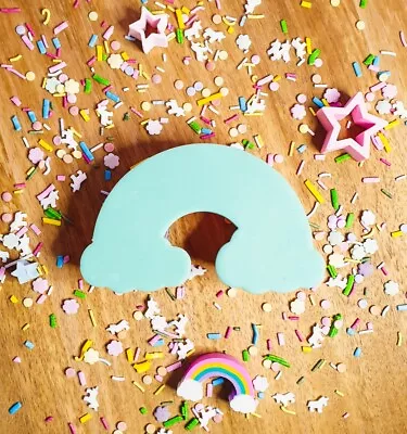 $8.95 • Buy Rainbow With Clouds 10.5cm 1pc Cookie Cutter Unicorn Birthday Plane Party