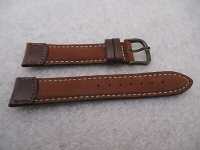 GENUINE Leather Watchstrap Watch Band Strap 20 MM  Usa Hadley Roma Suede Leather • $21.37