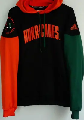 Men's Adidas Miami Hurricanes Pullover Hoodie M NWT • $34.99