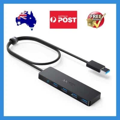 $24.95 • Buy NEW - Anker 4-Port USB 3.0 Hub Ultra-Slim Data USB Hub With 2 Ft Extended Cable