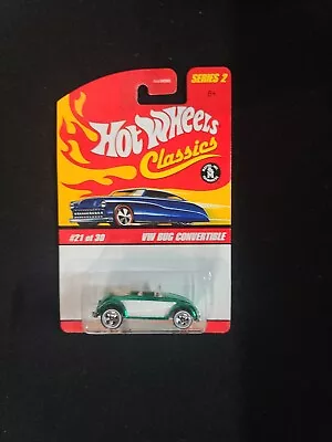 $3 • Buy G10-20 Hot Wheels Classics - Vw Bug Convertible - 2006 - Green - Series 2 - Nib