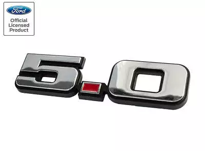 1979-93 Ford Mustang GT & LX 5.0 Liter Chrome Fender Sides Emblem W/ Red Dot • $10.50