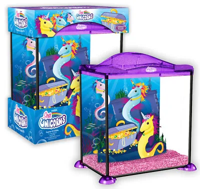 Marina Sea Unicorns Aquarium 17L Starter Kids Fish Tank Tropical & Cold Water • £32.95