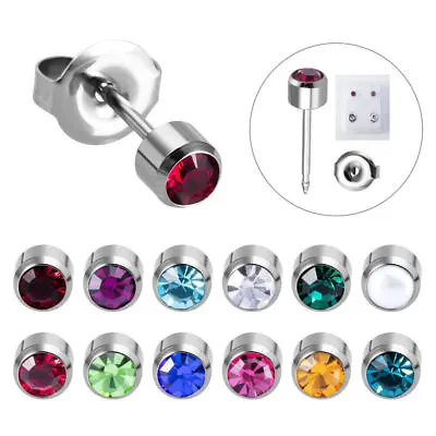 $9.99 • Buy 12Pairs Medical Earrings Piercing Tool Kits Ear Stud Surgical Steel Ear Studs AU