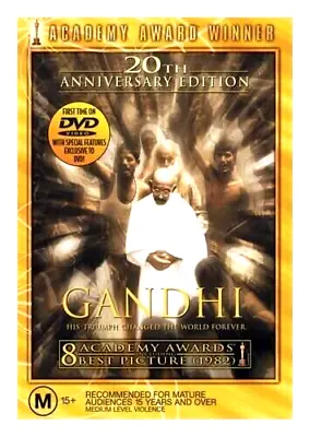 Gandhi (DVD 1982) Biography Drama Movie - 3 HOURS - REGION 4 AUSTRALIA • £12.47