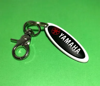 For Yamaha Rubber Keychain Key Ring Motorcycle Bike Racing Car Black White • $26.02