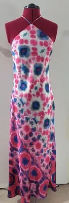 Zara Satin Printed Halter Dress Size M RRP £49.99 REF 3517/363 • £25.99