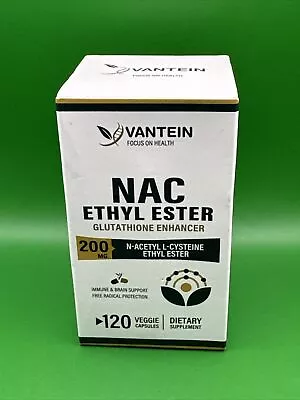 NAC Ethyl Ester Glutathione Enhancer 200mg 120 Capsules Exp 04/2026 • $19.95