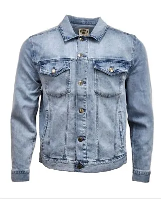 HoodLamb Men's Light Blue Denim Organic Cotton Hemp Jacket 420 NWT • $51.99