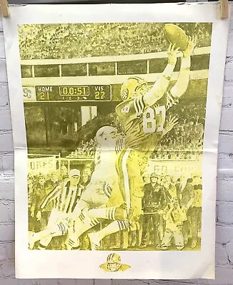 Dwight Clark 49ers The Catch Lithograph Merv Corning Stains Bends Football Print • $31.19