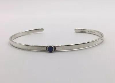 ED LEVIN Sterling Silver Lapis Artisan Modernist Minimalist CUFF BRACELET Stack • $84.99