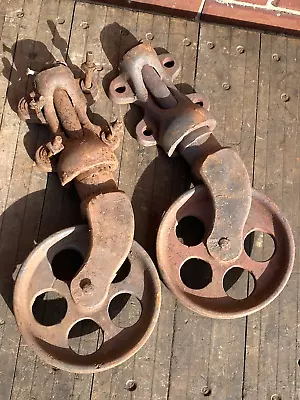 2 C.1910 Factory Cart Swivel Wheels Heavy-Duty ~ Kitchen Island Coffee Table? • $89.10