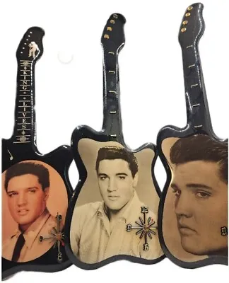 Vintage Elvis Presley Memorabilia 32  Guitar Clocks Lot Of (3)  Made In Canada • $125.99