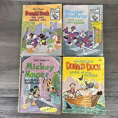Vintage Lot Of 4 Whitman Big Little Books Donald Duck Bugs Bunny Mickey Mouse • $10