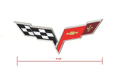 Corvette Racing Team C-6 Metallic 100% Embroidered Vette Racing C-6 6  Patch   • $14.99