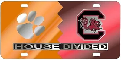 CLEMSON/SOUTH CAROLINA HOUSE DIVIDED License Plate / Tag • $29.95