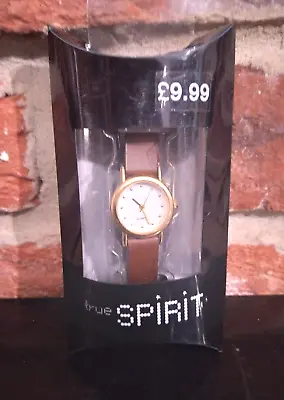 £5.99 • Buy True Spirit (New Look) Ladies Fashion Watch Brown Strap Quartz **NEW BATTERY**