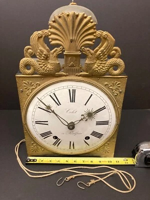 $400 • Buy ('70s Reproduction Of)  ANTIQUE FRENCH MORBIER WALL CLOCK +/-1850-19