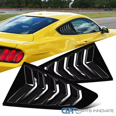 Fits 15-18 Ford Mustang Glossy Black 1/4 Quarter Side Vent Window Scoop Louver • $34.16