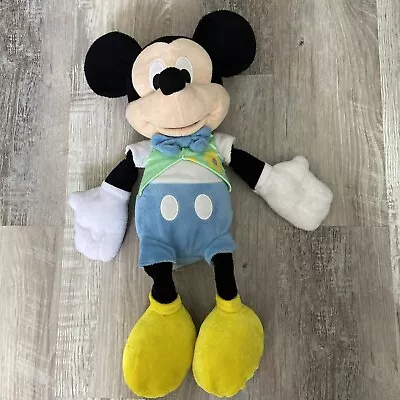 DISNEY Mickey Mouse Plush Just Play Blue Bow Tie Green Vest READ As It Has Stain • $15