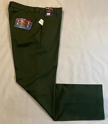 Nwt- Men's Roundtree & Yorke Travel Smart Stright Fit Dress Pants -green • $24.99
