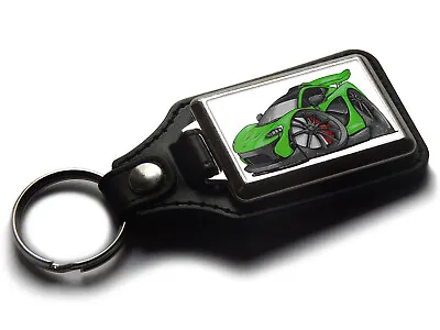 Koolart Cartoon Car McLaren P1 GTR Leather And Chrome Keyring • £7.49