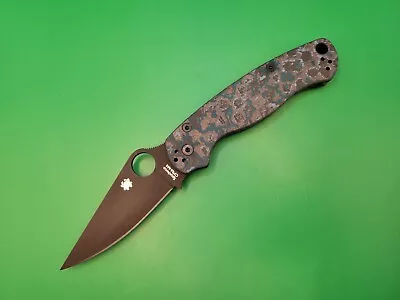 Spyderco Paramilitary 2 Arctic Storm Fat Carbon - CPM-M4 DLC Blade - C81CFPBLBK2 • $299