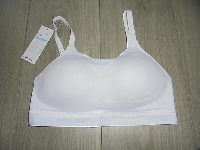 M&s Marks & Spencer White Non Wired Cami Bra With Cool Comfort Uk Size 32d • £9.99