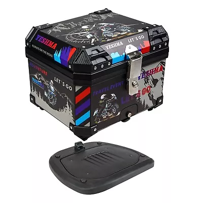 YESHMA Motorcycle Top Case45L Universal Motorbike Tail BoxSports Graffiti S... • $166.80