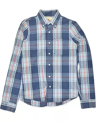 HOLLISTER Mens Shirt Medium Blue Plaid Cotton OA07 • £9.88