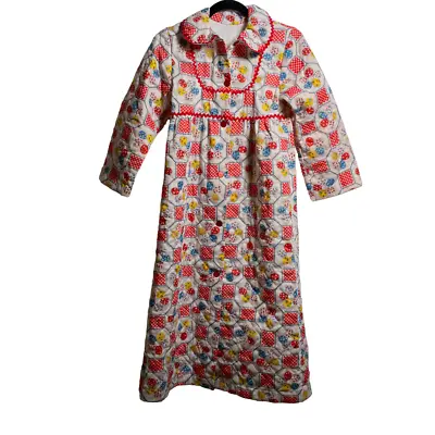 VTG Handmade Midi Dress Grandma Clown Cottage Prairie Button Front Costume XS • $47
