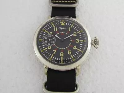 $202.50 • Buy Alpina Laco Aviator Luftwaffe Pilots FLIEGER WWII Vintage Swiss Silver Men Watch