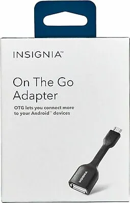 NEW Insignia OTG On The Go Micro USB-to-USB Type-A Adapter Cable Android Device • $4.70