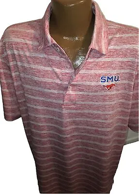 Oxford America SMU Mustangs Striped Polo Golf Shirt Size XL • $17.99