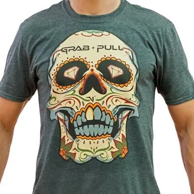£10.49 • Buy Grab+Pull Skull Dia De Los Muertos BJJ Jiu Jitsu MMA T-Shirt Short Sleeve 