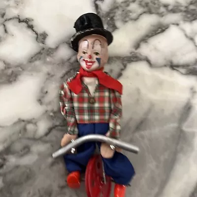 Vintage Clown Tight Rope Unicycle Toy Western Germany 8  Tall • $45