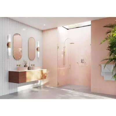 Glass Warehouse Frameless Shower Door 78 X60  Wall Hinged Brass W/ Clear Glass • $886.78