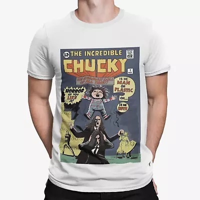 Incredible Chucky T-Shirt - Here's - Horror Halloween Film TV - Kids Retro Scary • £7.19