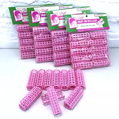 Hair Rollers Curlers Snap-on Part# 2119 4 Packs 40 Vintage Pink Plastic Rollers • $20.95