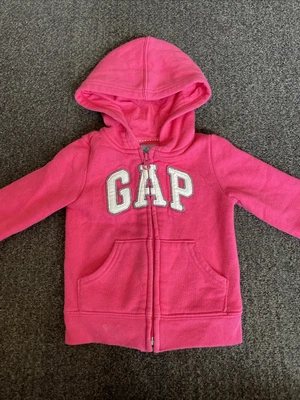 £1.20 • Buy Girl’s Pink GAP Zip Up Hoodie Age 12-18 Months 