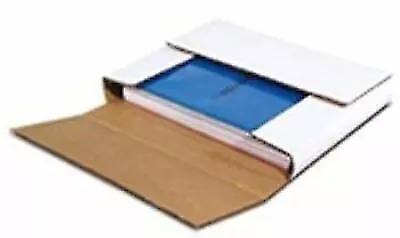 50 78 RPM Bookfolds 10.25X10.25X1 White Multi Depth Corrugated Book Mailer Box • $57.70