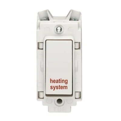 Crabtree 4460/HT 20A Double Pole Grid Switch Module   Heating System   White • £5