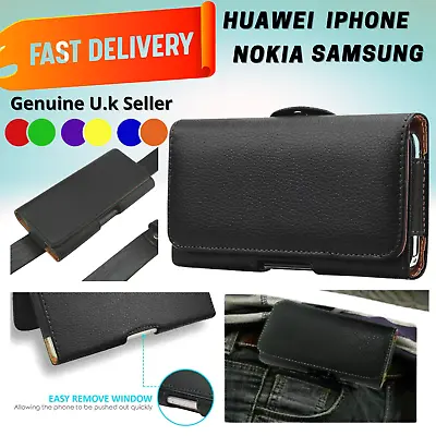 Belt Pouch For Phone IPhone Samsung  Huawei  Nokia  Universal Belt Leather Case • £4.89