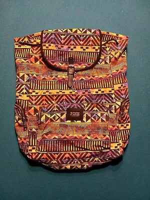 Victoria's Secret PINK Neon Multicolor Aztec Print Backpack School Bookbag • $32