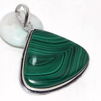 Malachite 925 Silver Plated Gemstone Pendant 2  Special For Independence Day GW • $5