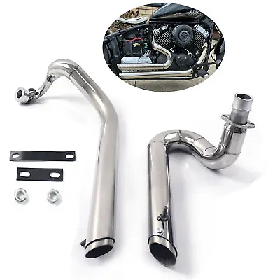 For Yamaha V Star 650 XVS650 Dragstar 650 XVS400 Exhaust Pipe Systems Chrome  • $210